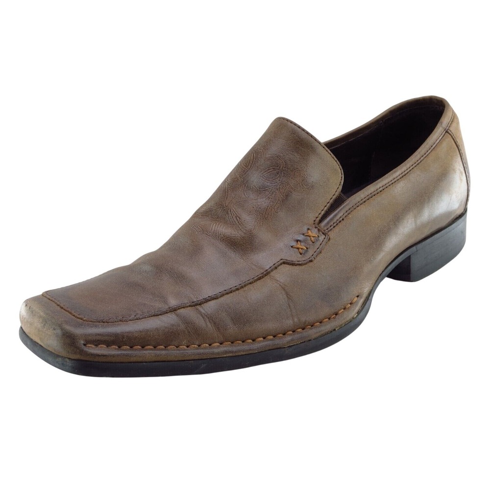 Alfani Shoes Sz 9 M Brown Loafer Leather Men